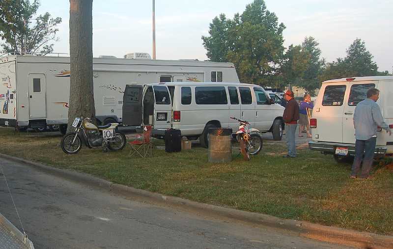 DuQuoin 2006 006 cropped.JPG - My van and bike.  I got set up early, knowing that Donnie would need an extra set of hands.  He did -- I took care of technical inspection.